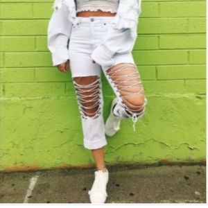 Carmar Jeans | LF Hermia Lace Up in White